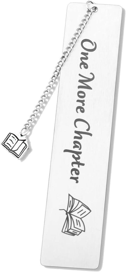 Metal Bookmark for Women & Men, Laser-Engraved Book Markers, Funny Reading Accessories & Book Lover Gift, Thoughtful Birthday, Retirement, Best Friend Gifts