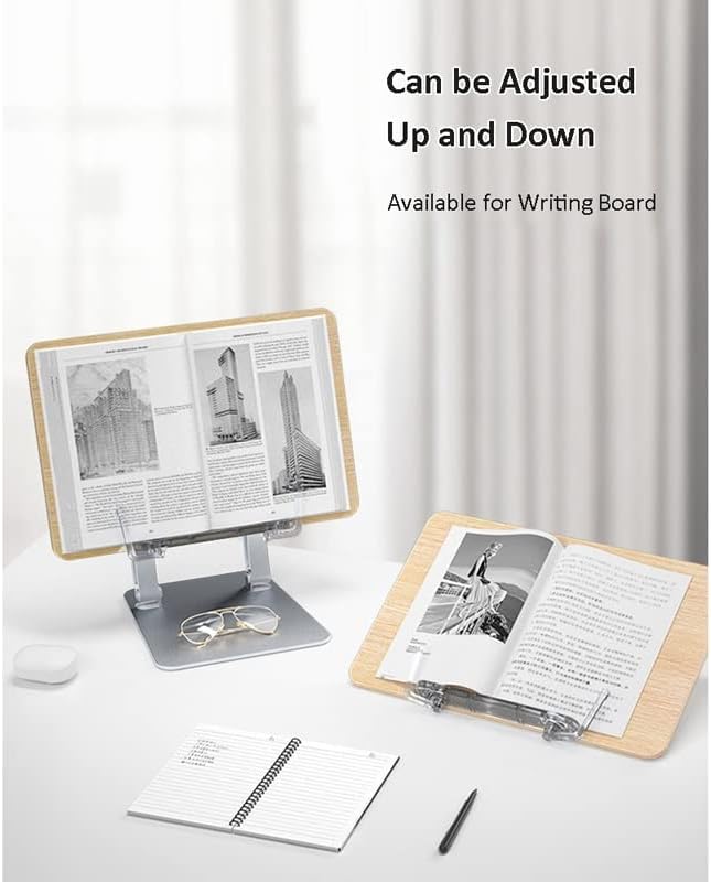 Wooden Alloy Tablet Stand Adjustable Book Support Mobile Phone Holder Foldable Correction Sitting Posture