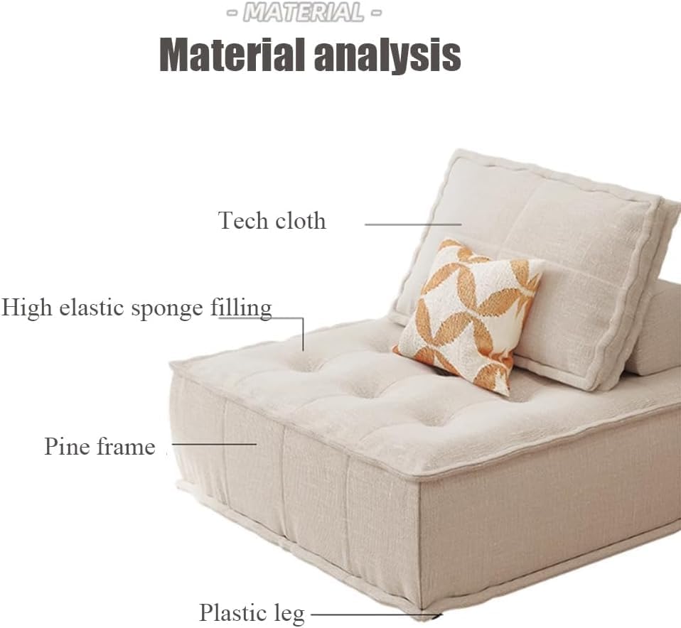 Backrest Floor Chair Floor Sofa Chair Japanese Floor Lazy Sofa Chair Floor Balcony Sofa Lounge Chair Sleeper for Home Living Room Furniture Reading Watching D-72x72cm