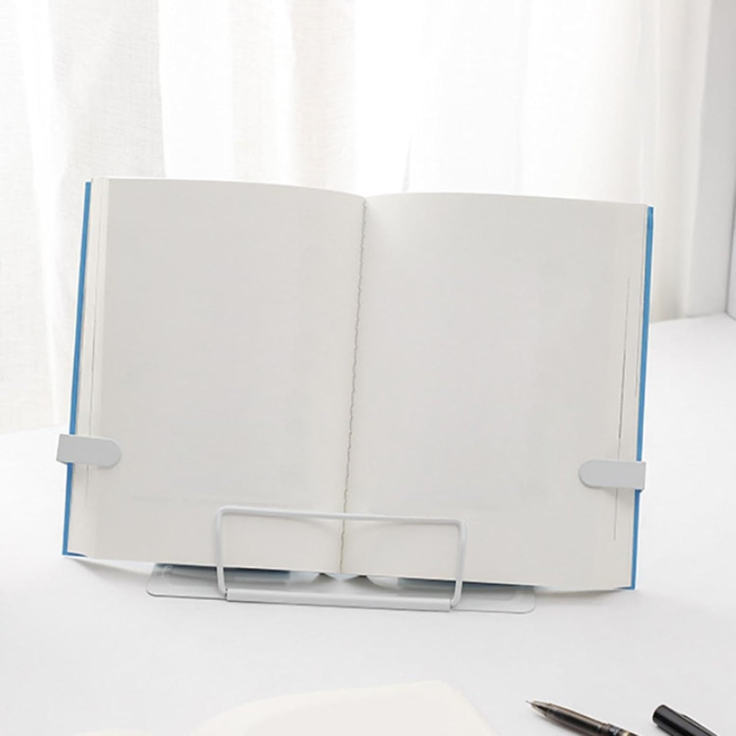 Cookbook Stand | Foldable Page Clip Desk | Cookbook Stand | for Office, University, Library, Living Room, Bedroom, Study, Cafe, Bookstore