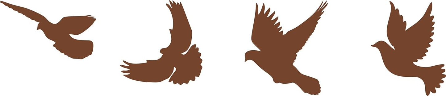 DEKADRON Metal Wall Decor, Birds Flock, Home Living Room Decor, Wall Sign, Metal Wall Art, Interior Decoration, Indoor Outdoor Hangings, Bronze (Set Of 12)