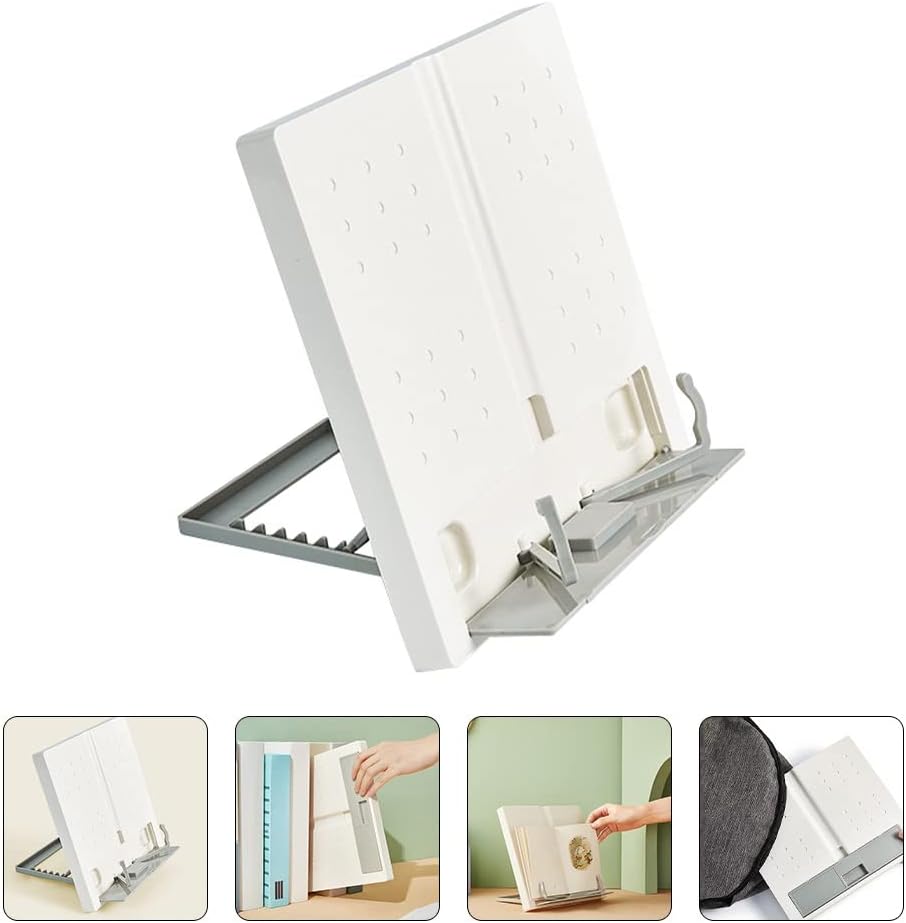 Book Holder Reading Stand Rack Textbook Stands Rest Tabletop Documents Laptop Portable Adjustable