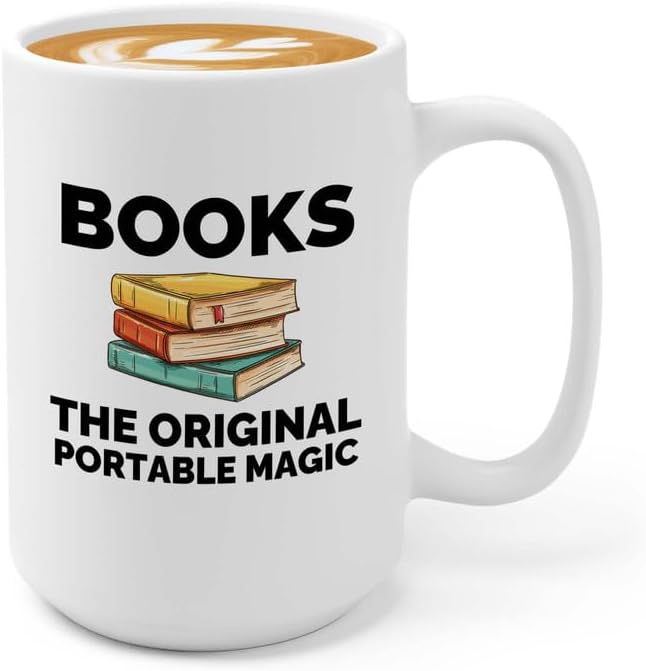 Book Lover Coffee Mug 15oz White - The original - Gift For Poets Bookish People Bibliophile Librarian Book Club Reader