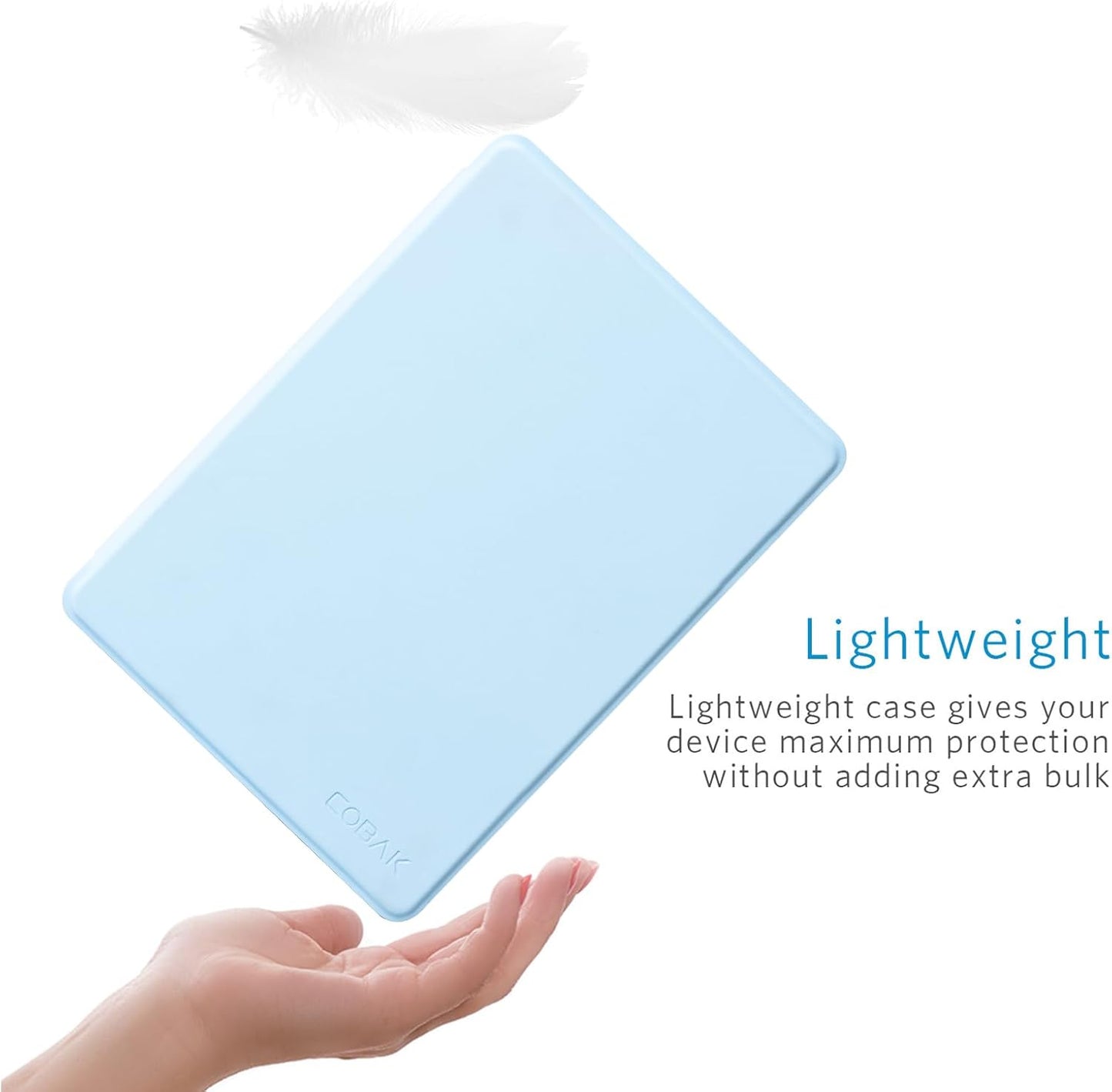 CoBak Case for ereader - All New PU Leather Smart Cover with Auto Sleep Wake Feature for ereader, Light Blue-24-2403131010-T