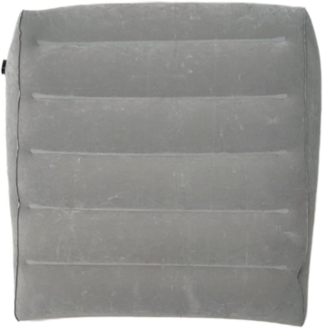 QISHENG Inflatable Wedge Pillow - Lightweight Travel Wedge Pillow for Sleeping, Reading, Camping, Back Pain Relief, Post-Surgery, Snoring and Leg Support, Ideal Sleep Wedge for Adults, Grey