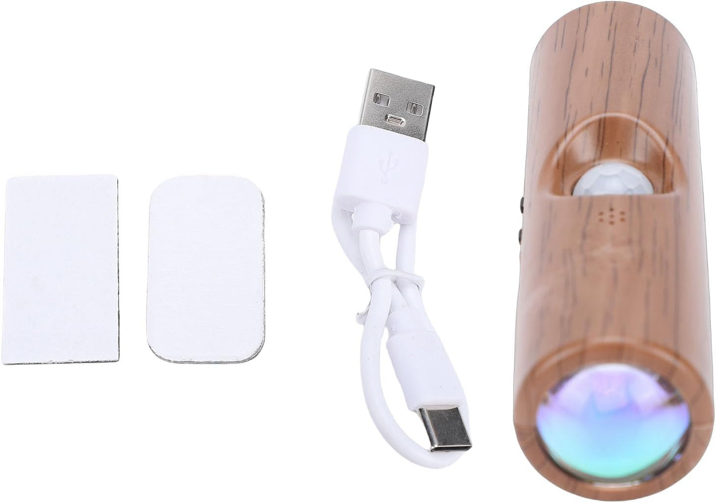 Keenso Smart Sensor Night Light,RGB Motion Sensor Light Indoor for Bedroom Bedside Hallway Courtyard Doorway (Walnut Color Shell)