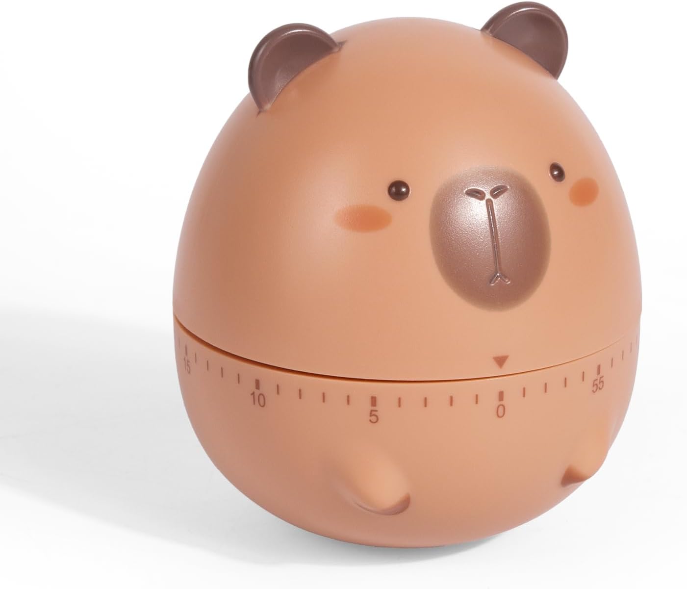 Kitchen Timer - Cute Animal Wind Up 55 Minutes Manual Countdown Timer for Kids, Classroom, Home, Study and Cooking (Capybara)