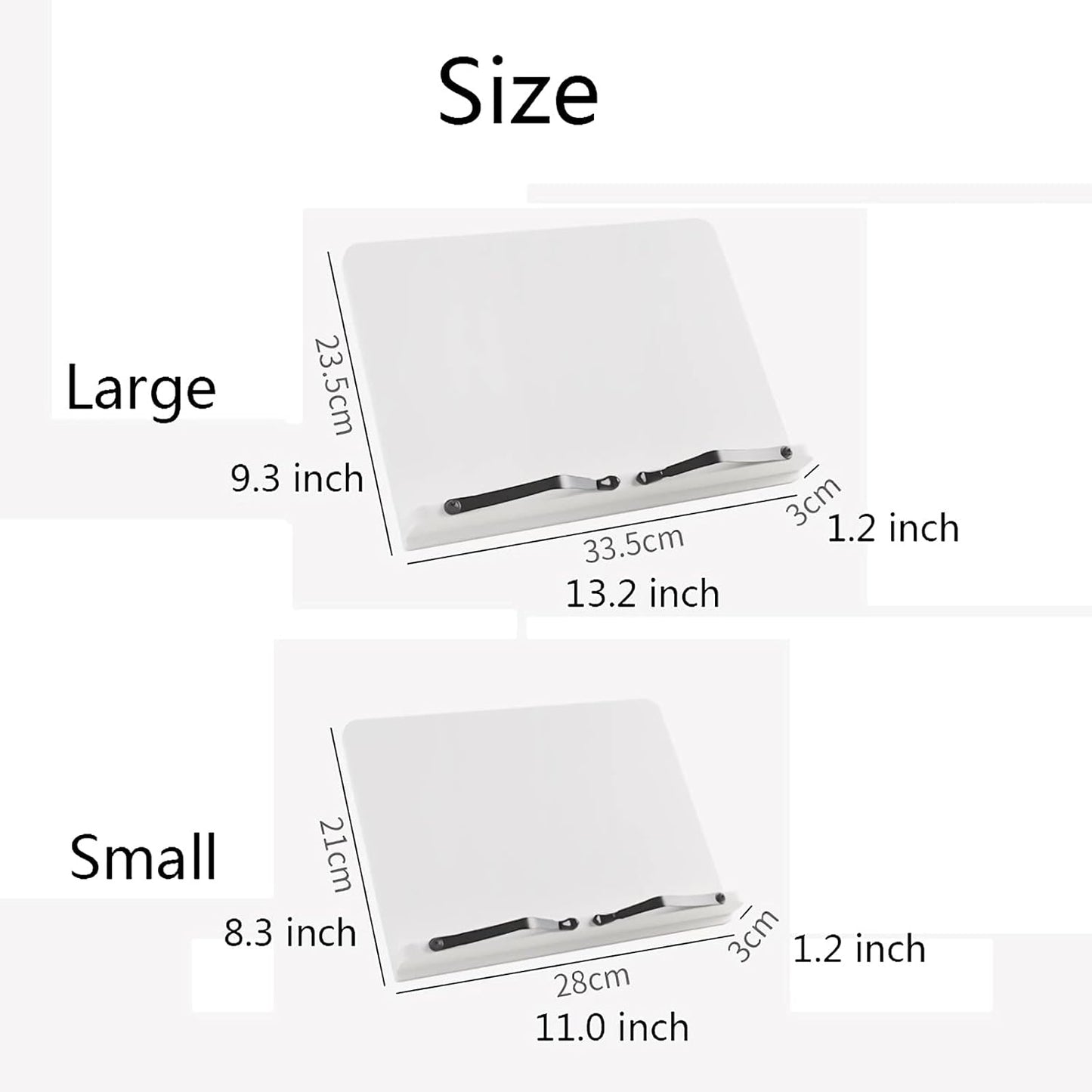 Book Stands and Holders for Reading Book Stand Holder Adjustable Reading Cookbook Textbook Recipe Stand with for Home Office Laptop Desktop Documents Tablet White for Kitchen and Office ()