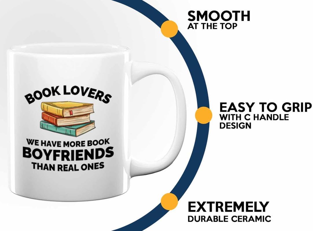 Book Lover Coffee Mug 11oz White - We have more - Gift For Poets Bookish People Bibliophile Librarian Book Club Reader
