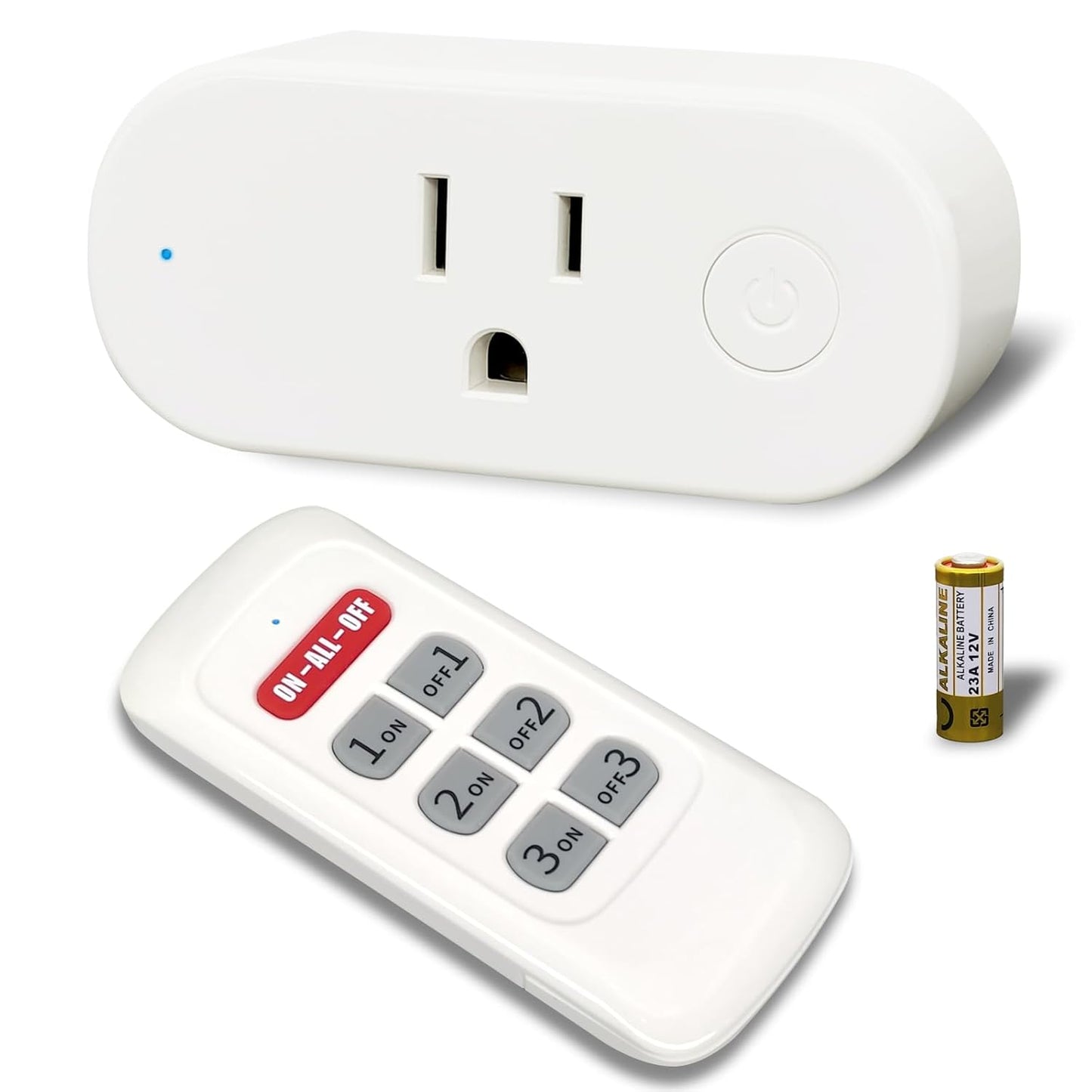 Remote Control Outlet Plug, Remote Light Switch Wireless, Electrical Outlet with Remote, 200ft Range, All On/Off Remote Control, Indoor Use, for Christmas Tree Light/Lamp, Fan, FCC Listed