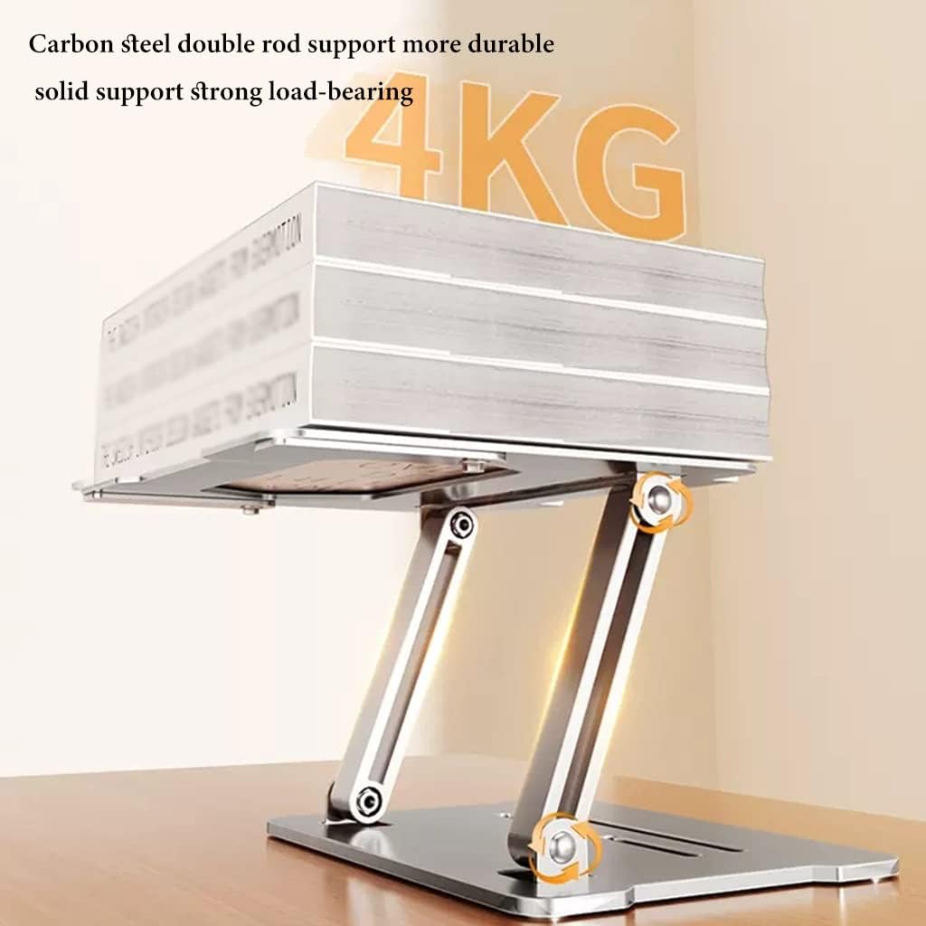 Book Stand for Reading, Cookbook Holder Stand, Foldable Book Holder Stand, Laptop Stand Adjustable Height Angle, Retractable Page Clips, for Tablet Ereader (Color : /Silver) (/Gray) (/Gray )