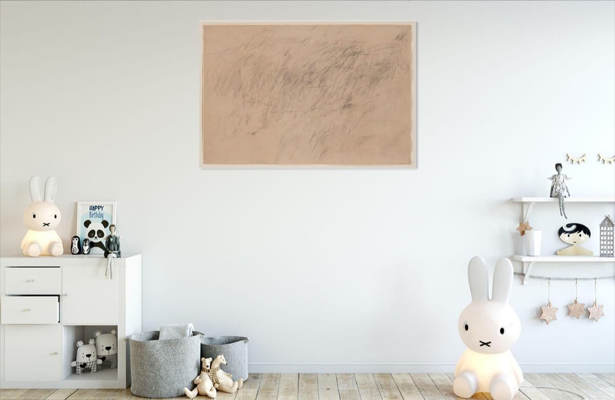 Cy Twombly – Untitled (2) | Post-War Lyrical Abstraction Scribble Painting | Contemporary Abstract Expressionist Artwork | Museum-Grade Giclee Canvas Wall Art Print | 32x24 Inches | Ideal for Reading Room, Creative Studio & Gallery Wall Decor