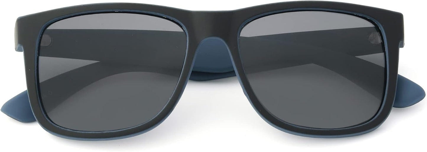 Foster Grant mens Jace Polarized for Digital Sunglasses Sunglasses, Matte Black and Navy, 54mm US
