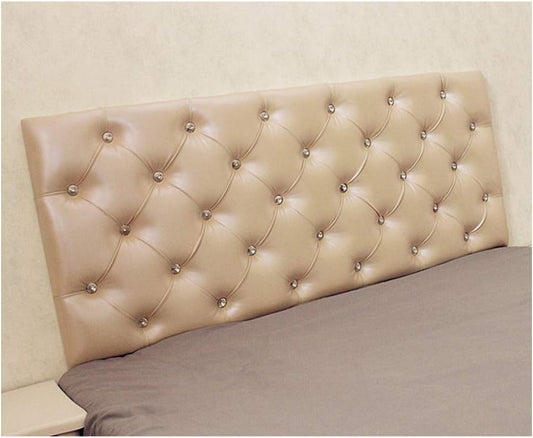 Upholstered Headboard King Bed Backrest Cushion Bedside Back Pad Bedroom Decorative 6 Colors 11 Sizes (Color : White Size : 120x60x6cm) (Beige 120x60x6cm)