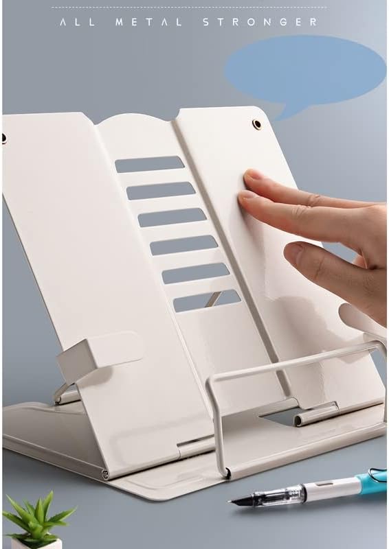 Adjustable Portable Metal Reading Book Holder Support Document Shelf Bookstand Tablet Music Score Stand
