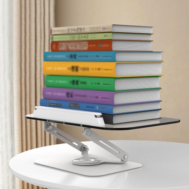 Acrylic Up Down 360 Degrees Transparent Book Stand Desktop Tablet Student Reading(Style1)