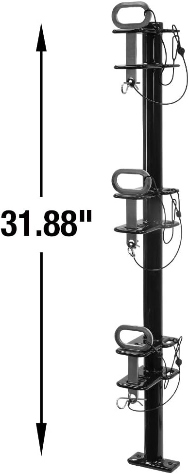 Buyers Products LT13 3 Position Trimmer Rack for Landscape Trailers, Holds 3 Weed Eaters, Made in The USA, Trimmer Rack for Lawn Care Equipment, Landscape Tools