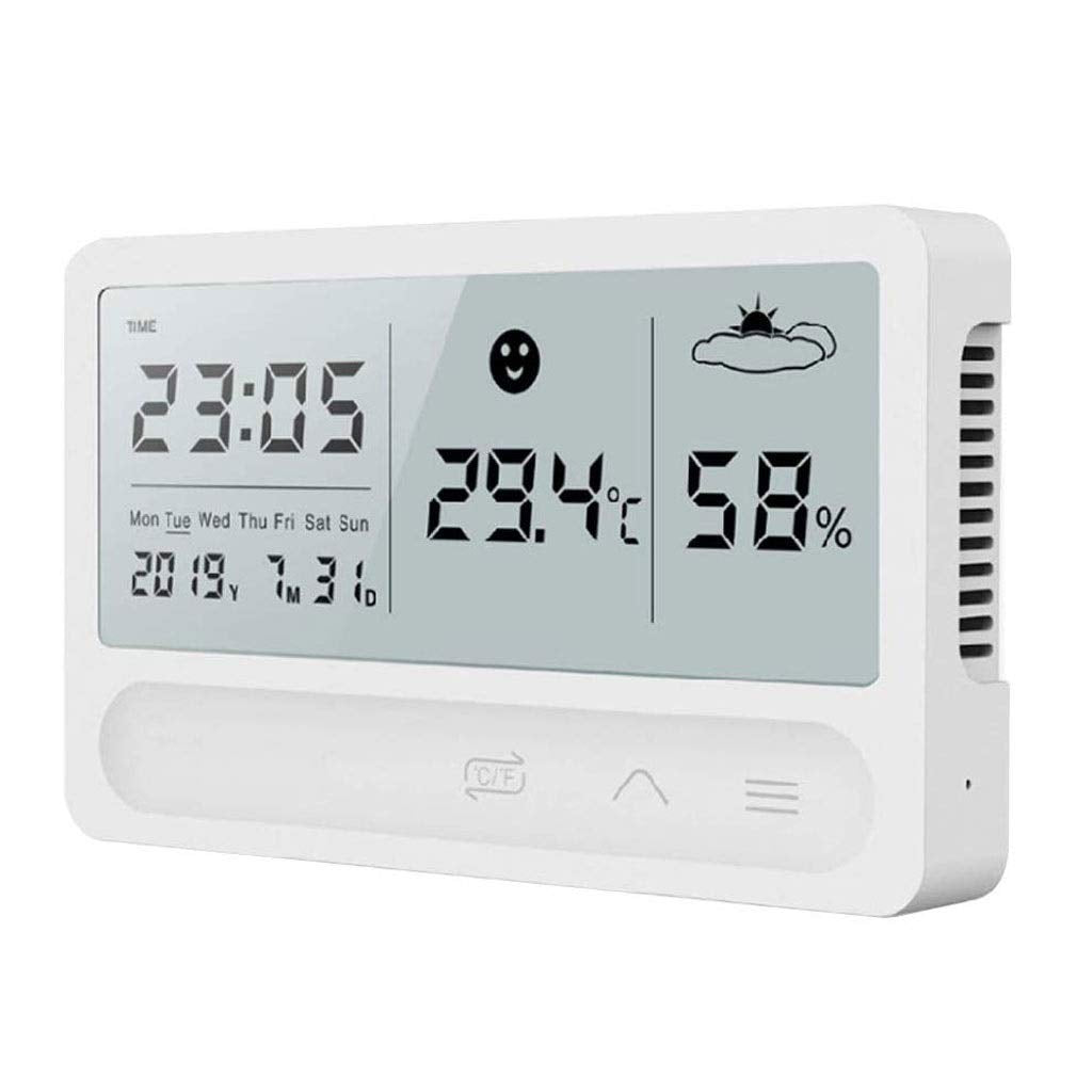 Room Thermometer - Temperature and Humidity Meter Alarm Clock Mute