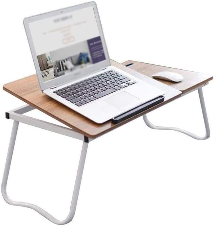 Computer Desk, Portable Laptop Desk, Reading Rack, Desk, Laptop Desk, Foldable, Wood Color