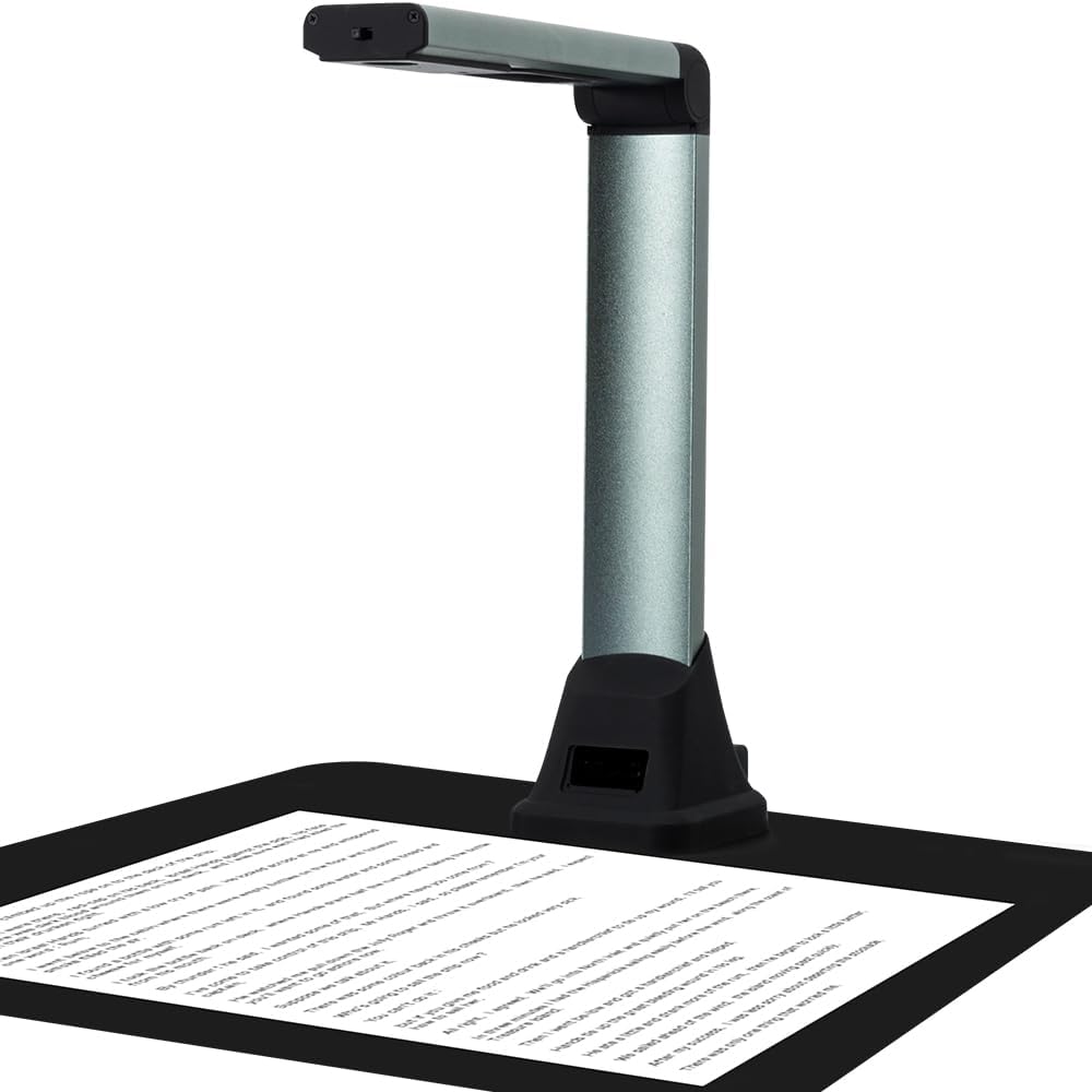 X1 Portable Document Scanner: 8MP Portable HD Overhead Document Camera A4 Multi-Language OCR USB Doc Cam for Teachers and Students Online Teaching, Only for Windows