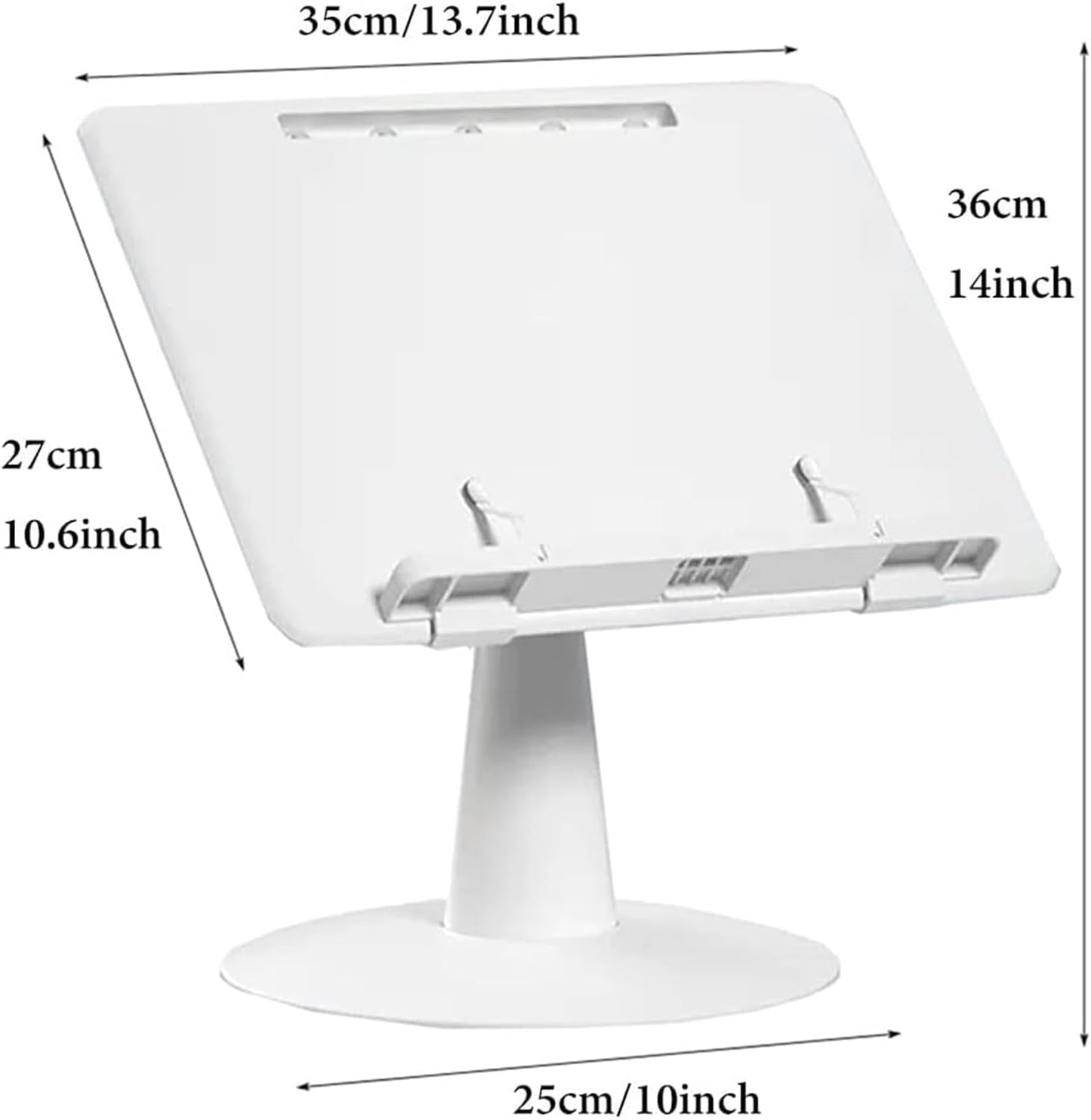 Book Stand for Reading Hands Free, Laptop Stand for Desk, Cookbook Holder Stand with 4 Gear Angle Adjustment, Floor Stand Book Holder for Tablet Recipes Textbook (Color : /Pink) (/Pink) (/White )