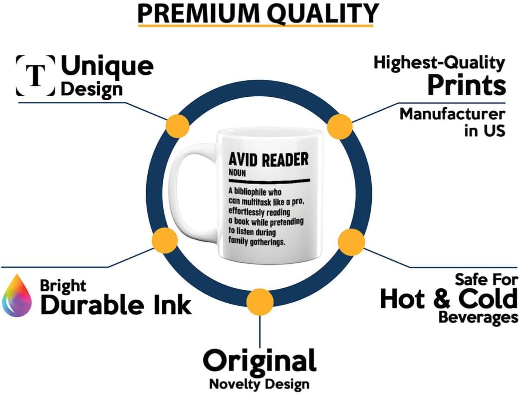 Book Lover Coffee Mug 11oz White - Effortlessly Reading - Book Lover Gifts For Women Book Club Book Lovers Gifts Bookworm Book Reader Gifts