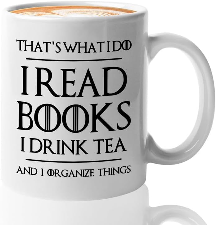 Book Lover Coffee Mug 11oz White - Tea Organize Things - Book Lover Gifts For Women Book Club Book Lovers Gifts Bookworm Book Reader Gifts