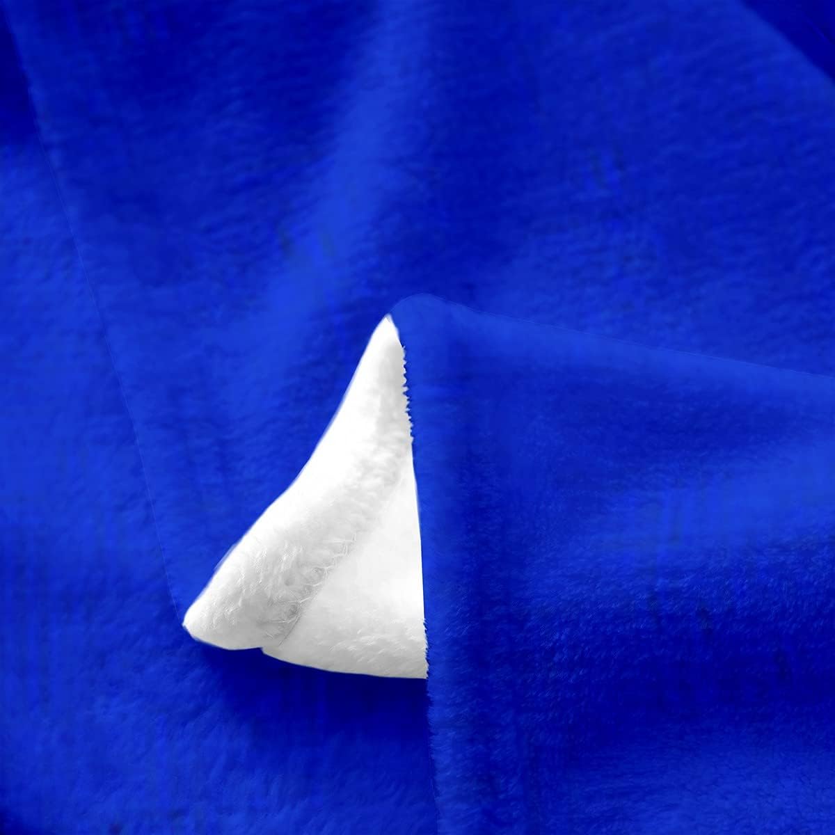 Erosebridal Royal Blue Fuzzy Blanket Queen, Solid Color Sherpa Blanket for Adult Women Men, Ultra-Soft Polyester Throw Blanket, Pure Simple Style Fleece Blanket for Bed Sofa Couch,