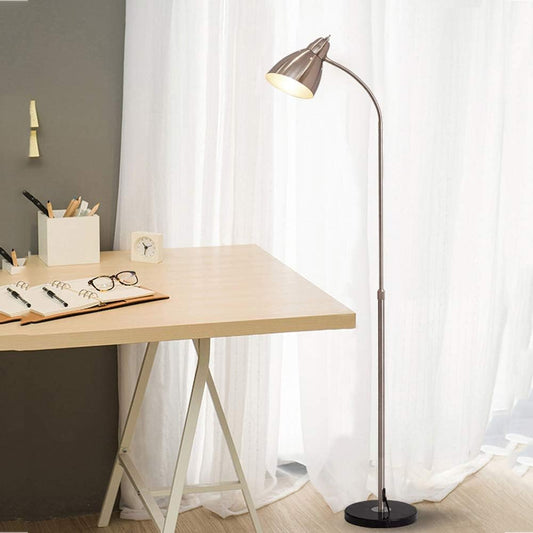 Floor Lamp, Vintage Arc Floor Light Retro Floor Lamps Adjustable Lampshade Height Adjustable 80-156Cm Floor Lamp Metal Iron E27 Standing Light Study Room Lamp for Reading Living Room Lounges
