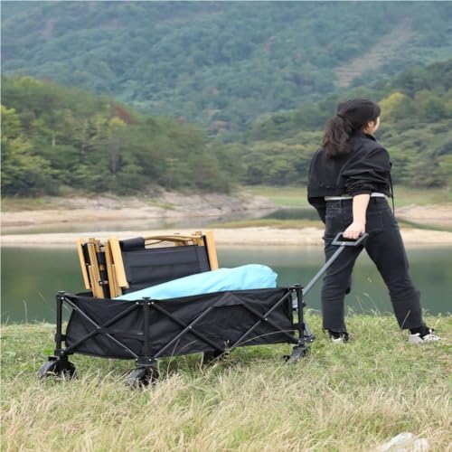 Portable Camping Cart,Outdoor Beach Trolley Cart with Folding Design for Camping Portable and Multifunctional Stall Trolley for Camping Gear Beach Accessories and Outdoor Supplie
