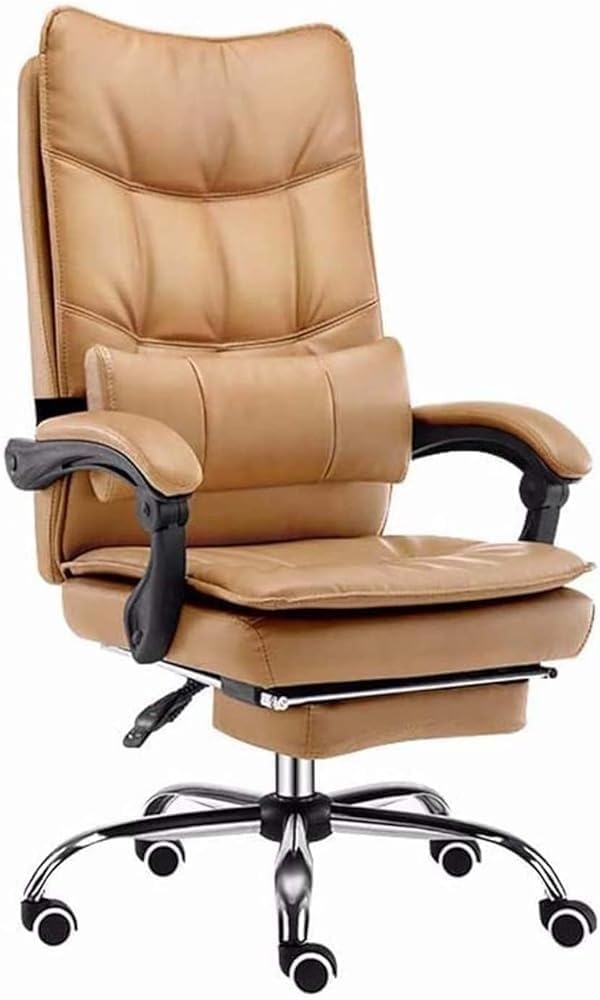Ergonomic Height Adjustable Leather Swivel Chairs Armrest Computer Desk Task Office Chair for Business Meeting Room Lunch Break Reading