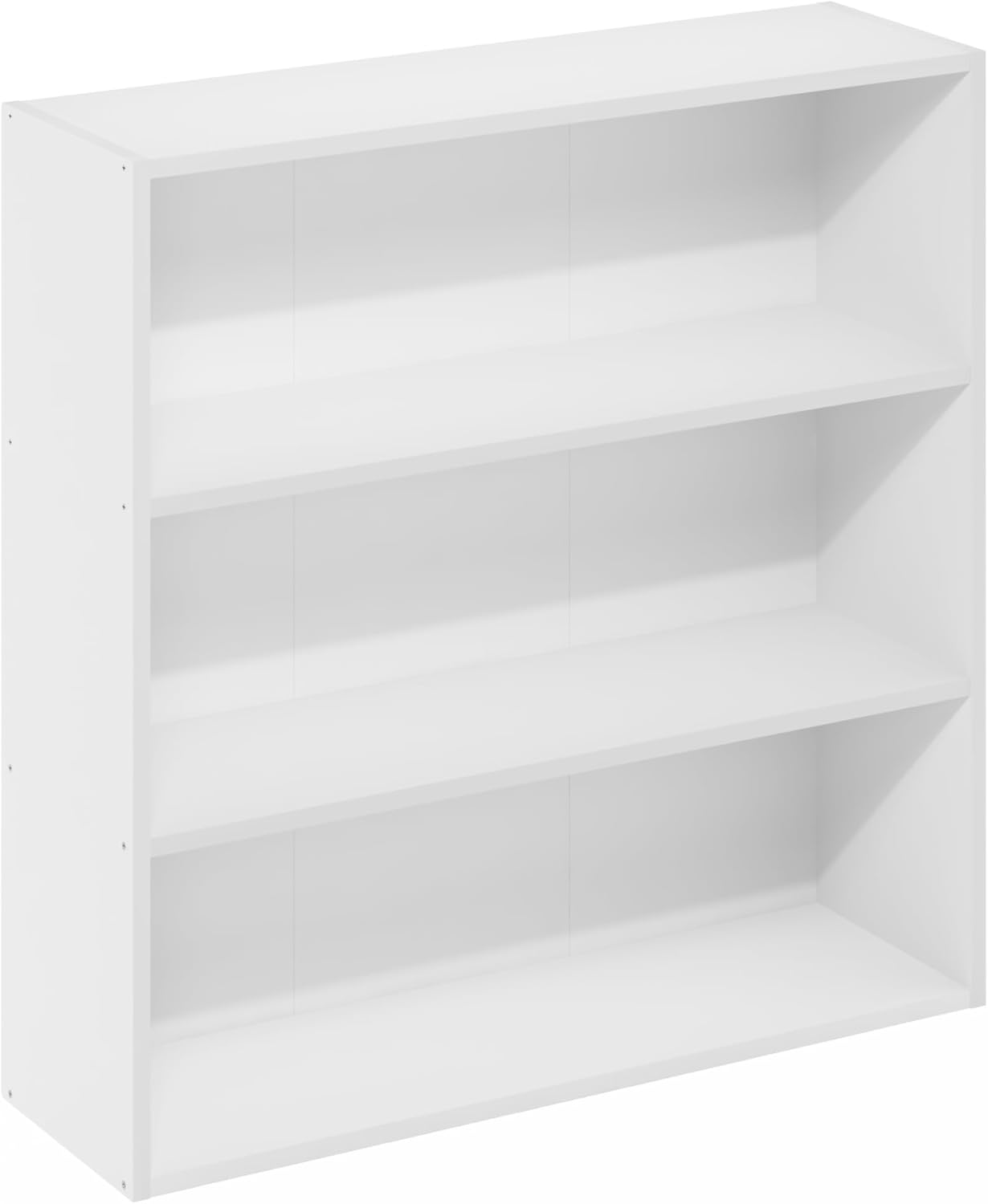 Furinno PASIR Book Shelf, 3-Tier Bookshelf with Open Storage Shelf, Standing Bookcase, 9.3 x 31.3 x 31.5, Easy Assembly, for Living Room, Bedroom, Home Office, White