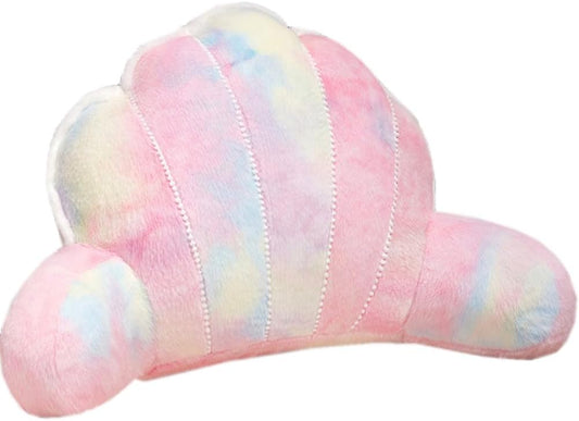Cute Bed Backrest Pillow with Arms Soft Plush Chair Lumbar Pillow Sofa Rest Reading Pillow Office Chair Back Pillow (Pink, 70×55CM/27.56"×21.56"(for Bed))