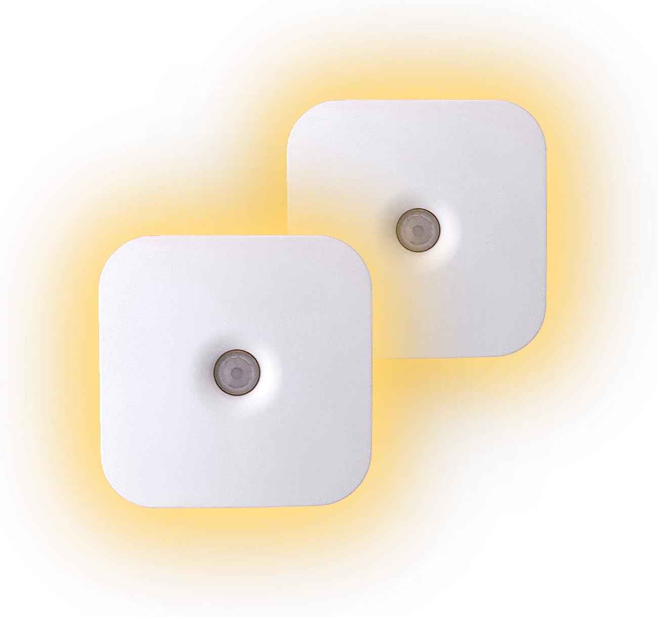 emagine A Sleep Aid LED Motion Sensor Portable Rechargeable Night Light Motion Activated Auto Sensor, Promotes melatonin Production and Healthy Sleep, ON-Off-Auto-Brightness Toggle, 2-Pack (Amber)