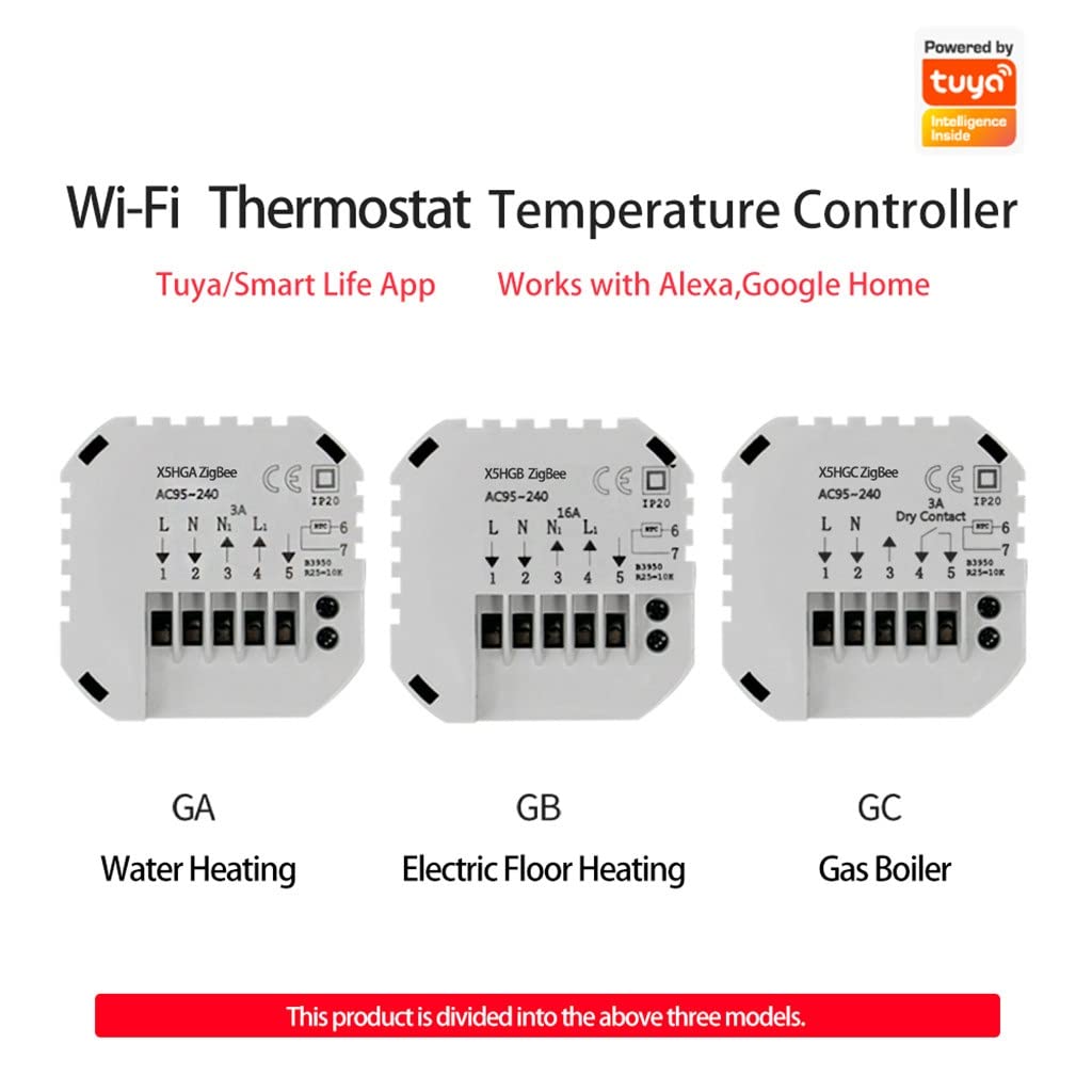 3.0 Thermostat Temperature Controller Water/Electric Floor Heating Gas Boiler Smart Life(GC)