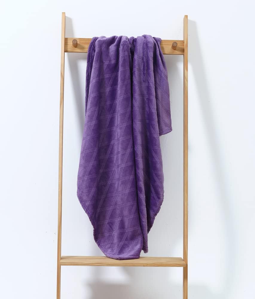 CREVENT Super Soft and Cozy Lightweight Fleece Baby Blankets for Boys and Girls/Kids/Infant/Newborns All Seasons(30"X40" Purple)