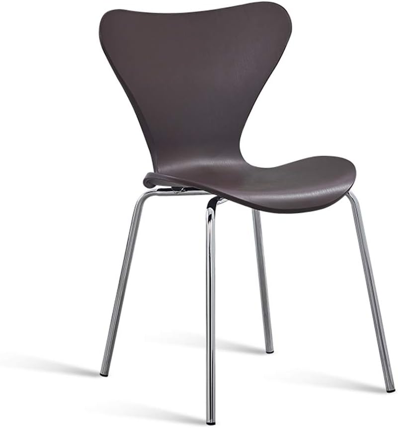 RXBFD Comfortable Chair Mid-Century Modern PP Plastic Dining Chair with Metal Legs, Ergonomically Designed Comfort Curve, for Living Room/Cafe/Lounge/Study Room/Dining Room/Pub Leisure Chair