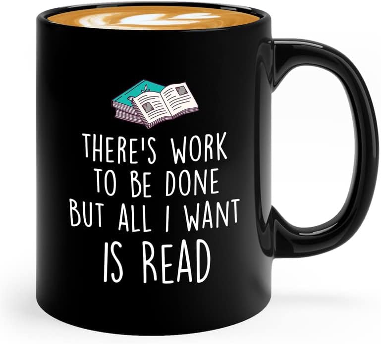 Book Lover Coffee Mug 11oz Black - Books for Everyone - Bibliophile Fiction Novel Women Teens Teacher Librarian Book Reader Book Lover