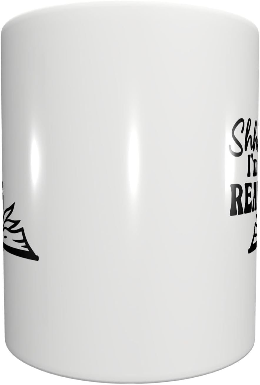 I'M Reading Book Lover Mug 11 oz Ceramic Coffee Cup Funny Mugs for Office and Home (White)
