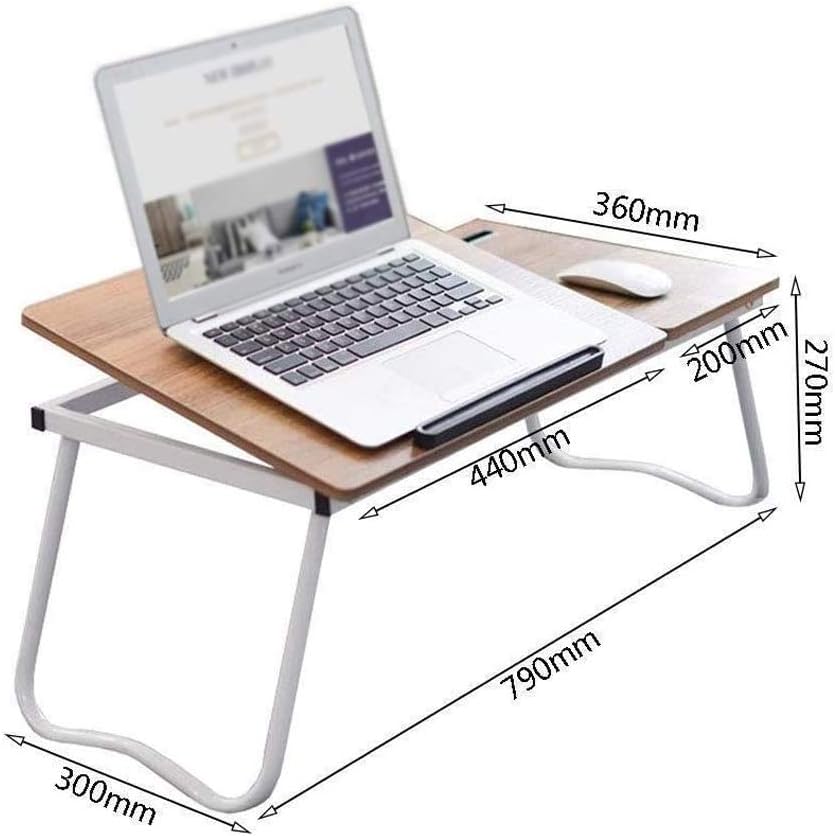 Computer Desk, Portable Laptop Desk, Reading Rack, Desk, Laptop Desk, Foldable, Wood Color