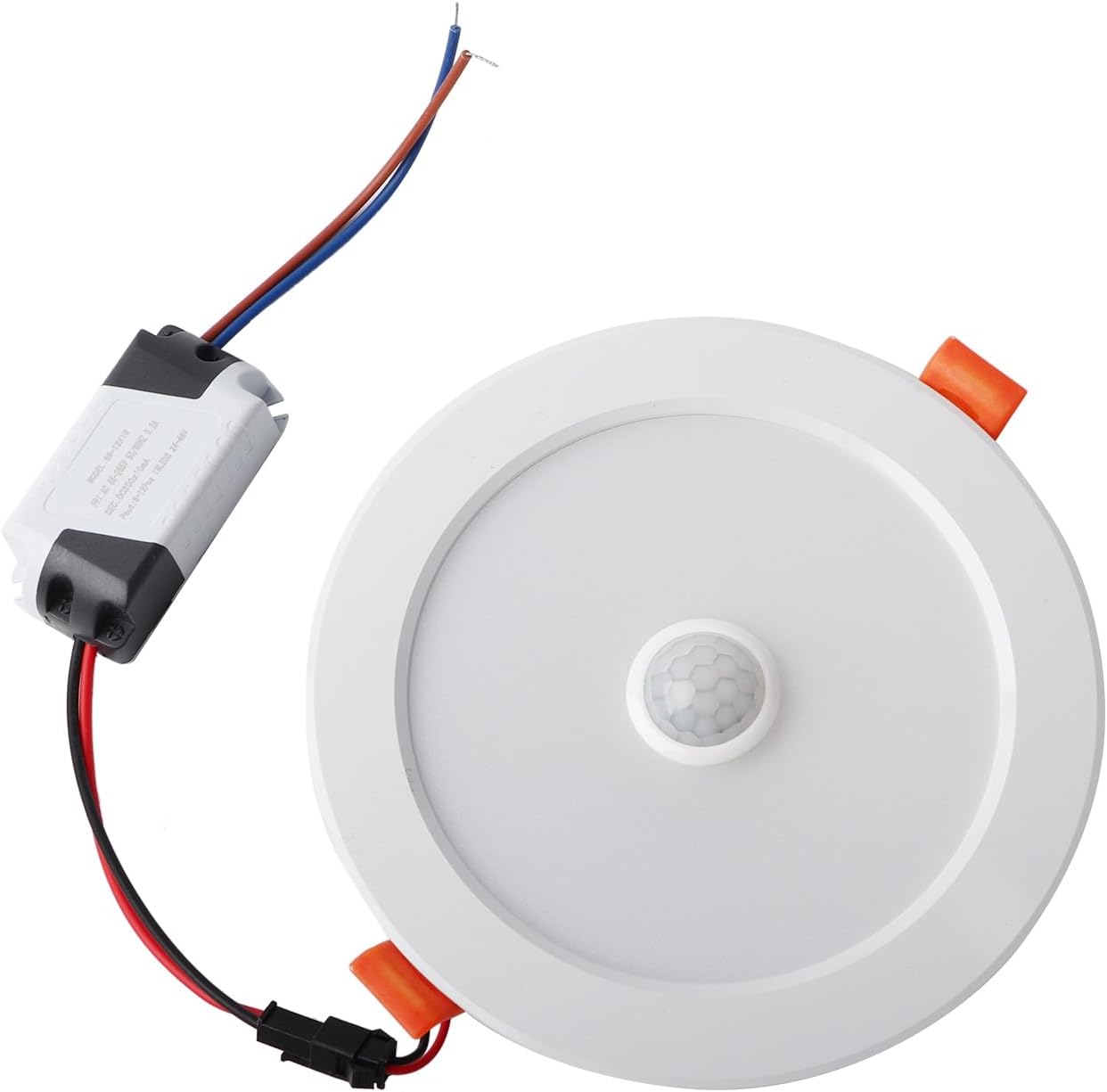 Zerodis LED Ceiling Light Downlight ClosetoCeiling Lights Sensor Recessed Lamp for Home Indoor Energysaving Control System 12W AC85‑265V LED Ceiling Downlight Human Body (Warm White)