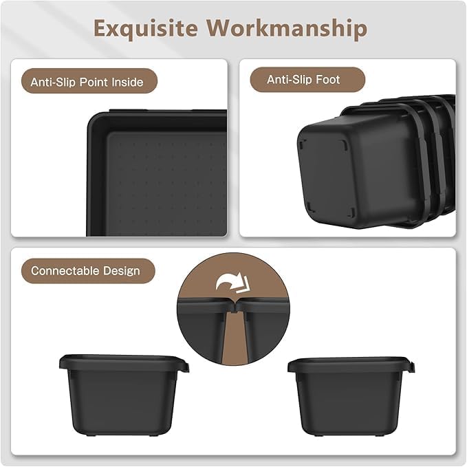 A-LuGei 【𝟲 𝗦𝗜𝗭𝗘】 Tool Box Organizer【Fits 100+ Tools】 Black Garage Organization and Storage Tray Divider Set, Desk Drawer Organizer, Toolbox for Rolling Tool Chest Cart WorkBench Small Part