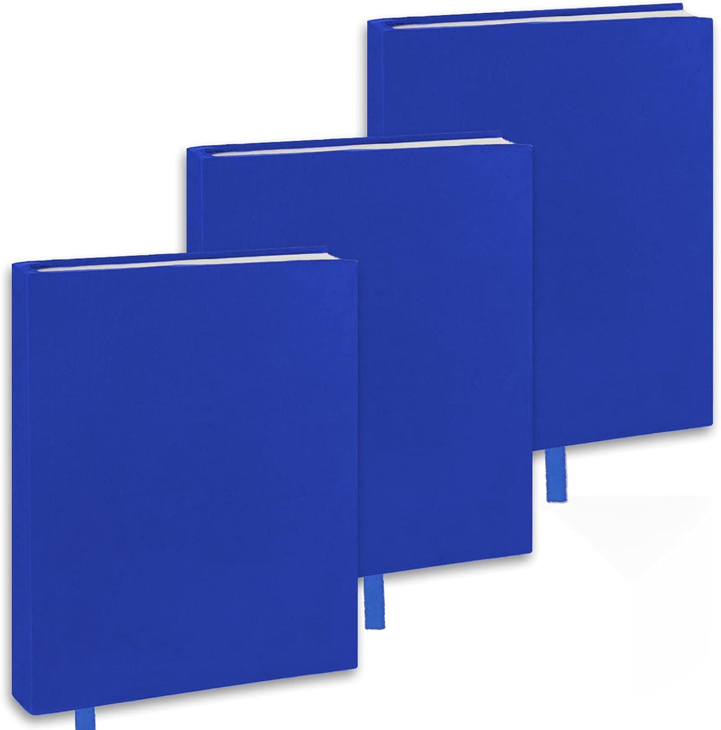 KICNIC Blue Book Covers 3 Pack, 6"x9" Stretchable Book Sox Suitable for Most Hardcover Books, Up to 8.5”X9.5”, Washable and Reusable Protective Cover for Textbooks