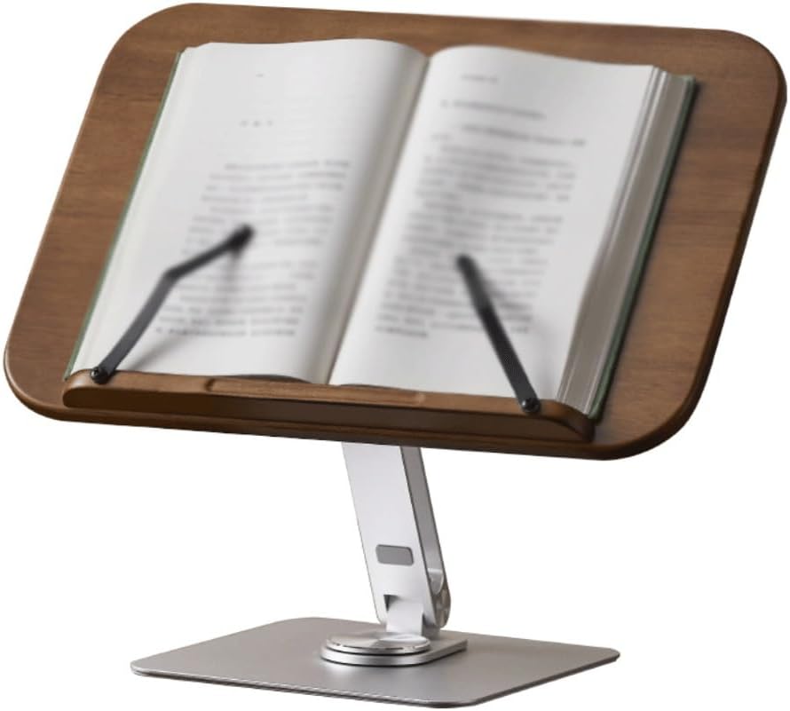 Solid Wood Rotating Reading Stand for BookshelvesFlat Adjustable Bookshelf Factory