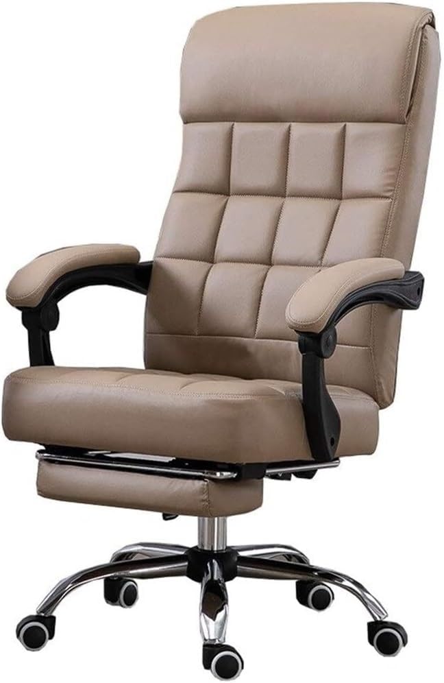 Ergonomic Executive PU Computer Chair with Headrest and Backrest 165 Comfortable Lounge Chairs for Reception Study Bedroom Meeting Room