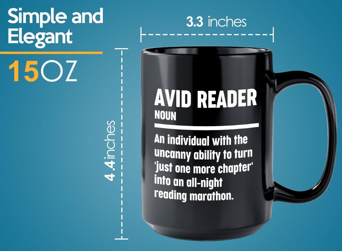 Book Lover Coffee Mug 15oz Black - Reading Marathon - Book Lover Gifts For Women Book Club Book Lovers Gifts Bookworm Book Reader Gifts