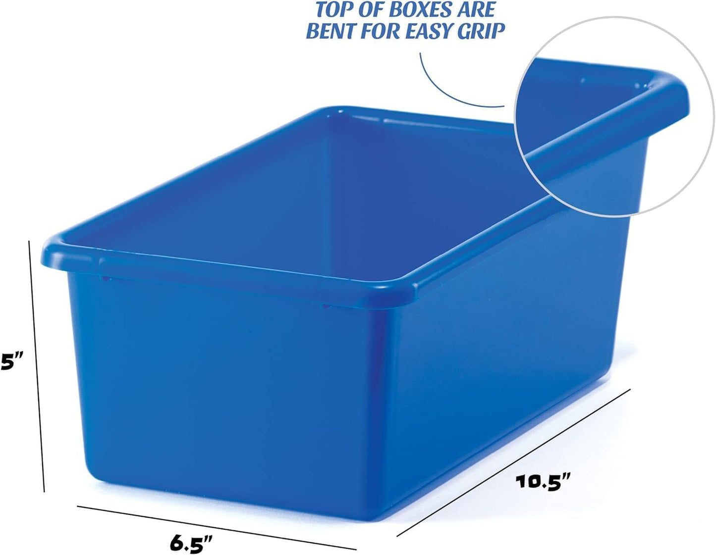 Prextex Toy Plastic Storage Bins - Pack of 4 Containers | Storage Box For Closet Organizers, Classroom Toy Bin, File Organizer, Craft Storage
