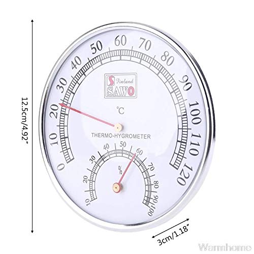 Sauna Thermometer Metal Case Steam Room Hygrometer Bath and Indoor Outdoor Used