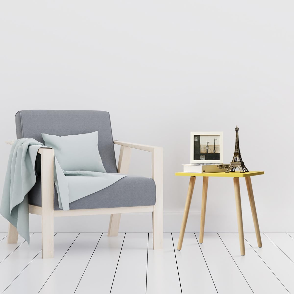 FORAOFUR Side Tables Living Room Set of 2, Small Wooden Table Accent Table Nursery Room, Bedroom, Accent Tables for Small Spaces, Easy Assembly