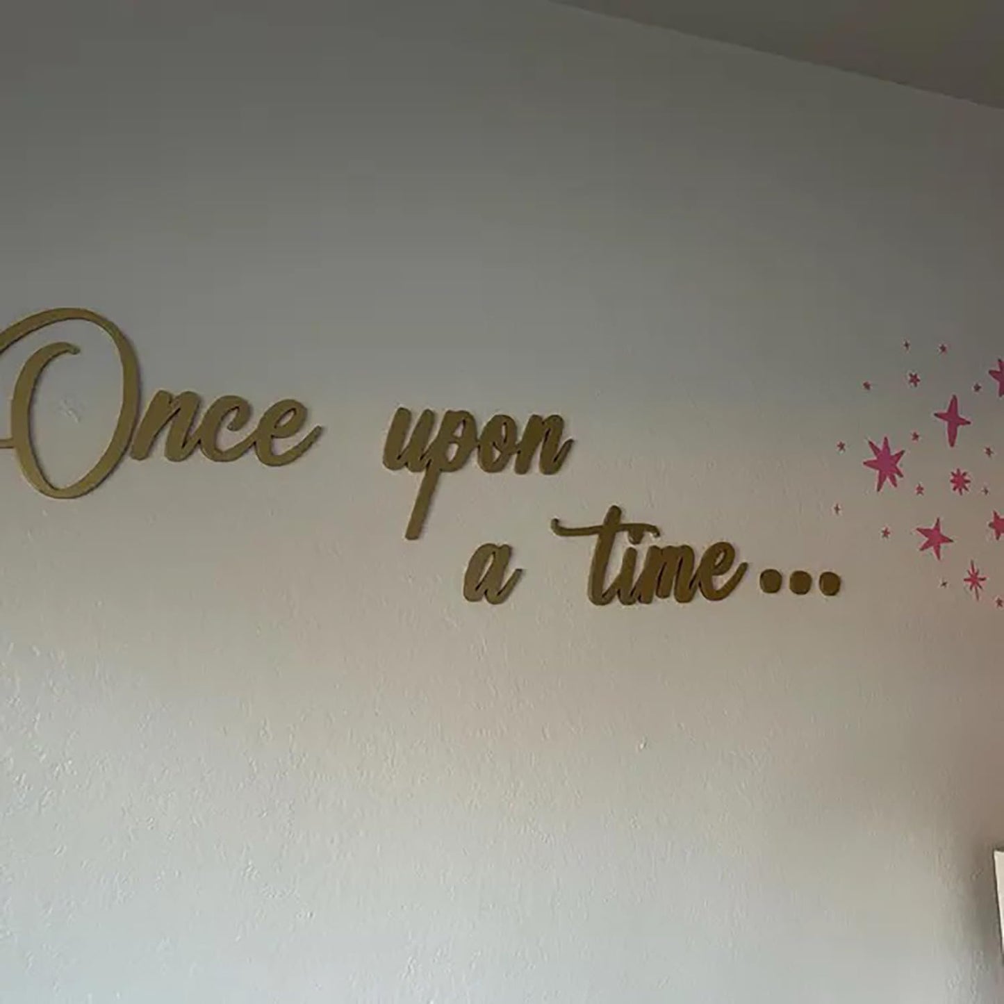 Once upon a time sign,Reading Corner Sign - Kids Bedroom Wording Sign for Reading Corner Kids Room Family Bookshelf Home Décor Birthday Present DIY Decoration